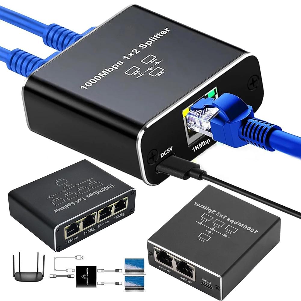 USB  ̺ ִ LAN й, Cat5, 5e, 6, 7/8 ̺ Ϳ ͳ й, 1000Mbps RJ45 й, 1 to 2/1 to 3/ 1 to 4
